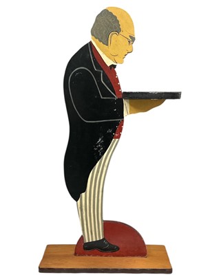 Lot 108 - A vintage hand-painted wooden dumb waiter,...