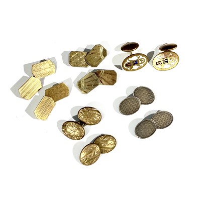 Lot 2449 - Five pairs of cufflinks