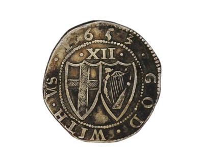 Lot 210 - A Commonwealth 1653 silver shilling coin, mm. sun.