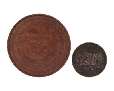 Lot 215 - COMMEMORATIVE MEDALS - GB, The W.H. Medal, Copper Prize Medal for Industry, Courtesy and Integrity, 1839.