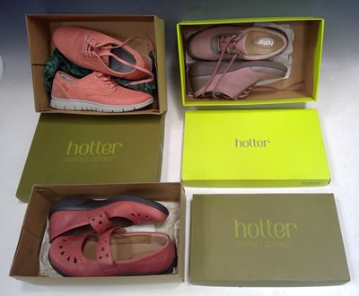 Lot 128 - Three Pairs of Hotter Shoes Size Six.