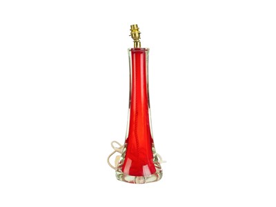 Lot 731 - A Sommerso glass lamp base.