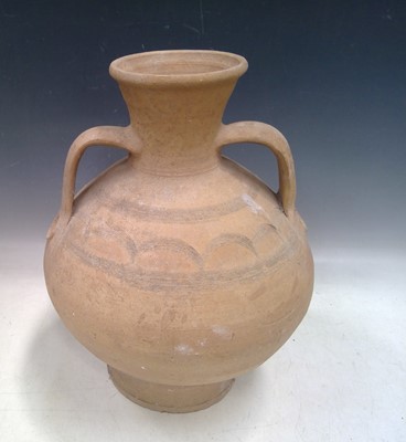 Lot 153 - A Ceramic Double Handle Vase. The Vase is 43cm...