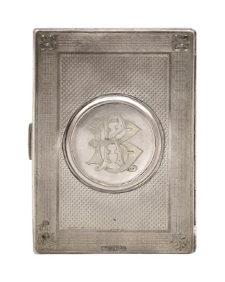Lot 130 - A Victorian silver engine turned calling card case by Henry Hyde Aston.