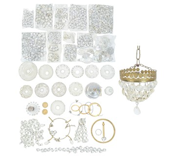 Lot 836 - Crystal chandelier parts.