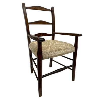 Lot 166 - A child's antique oak chair. 35cm to the seat.