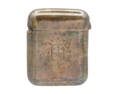 Lot 136 - An Edwardian silver vesta case by Sampson Mordan & Co Ltd.