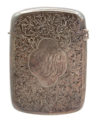 Lot 172 - A Victorian silver vesta case by George Unite.