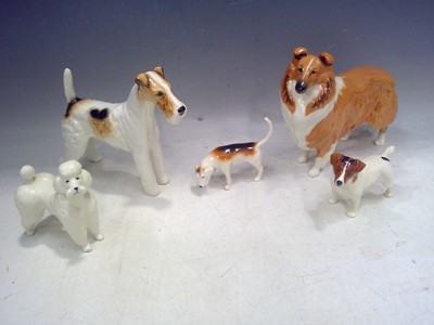 Lot 188 - Five Beswick Dogs.