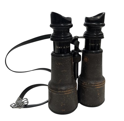 Lot 8 - A pair of British WWI binoculars with eye cups,...