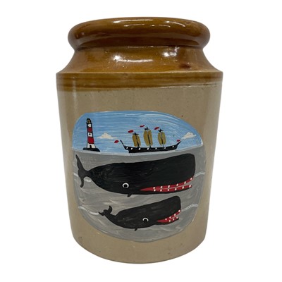 Lot 1 - Stephen Camps (1957) Hand-painted Stoneware...