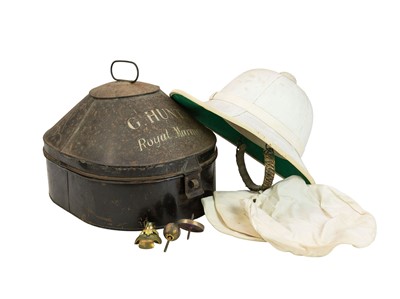 Lot 216 - A Royal Marines WWII Foreign Service pith helmet.