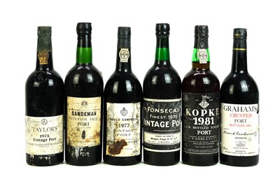 Lot 375 - Vintage port, six bottles from a private cellar.