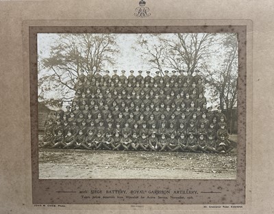 Lot 25 - WWI photograph, '211th Siege Battery, Royal...