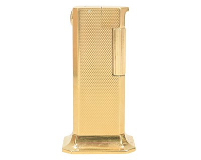 Lot 284 - A Dunhill gold plated Tallboy table lighter.