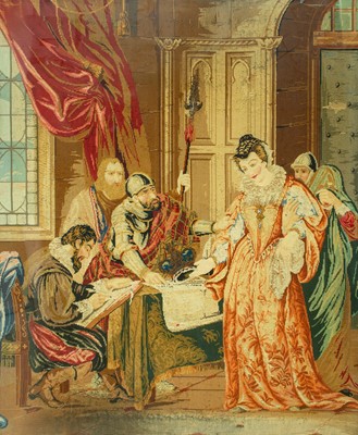 Lot 579 - A large Berlin woolwork tapestry.