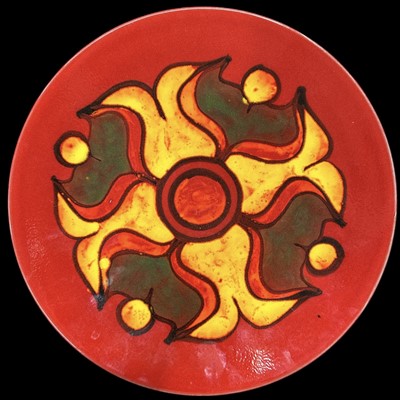 Lot 35 - A Poole Pottery charger, 35cm in diameter.
