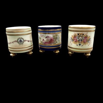 Lot 44 - Two S Fielding & Co. Crown Devon cachpots and...