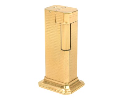 Lot 316 - A Dunhill gold plated Tallboy table lighter.