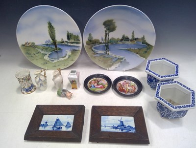 Lot 90 - Two Decorative 31cm diameter Plates, Two...