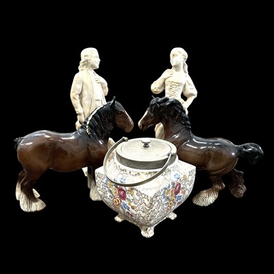Lot 88 - Two Beswick Shire horses(21cm), a Sandland...