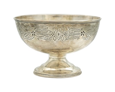 Lot 156 - A Victorian silver pedestal bowl.