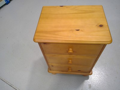 Lot 33 - Pine Bedside Drawers. 62cm tall, 45cm wide and...