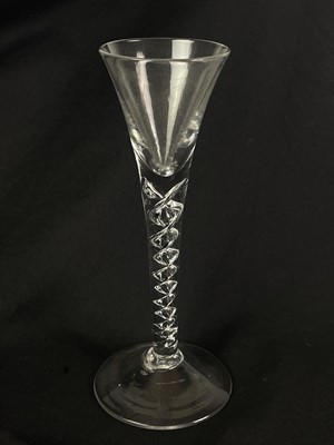 Lot 629 - A George III cordial glass.