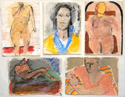 Lot 187 - John EMANUEL b.1930 5 loose works Mixed media...