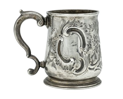 Lot 183 - A George II silver baluster mug by Thomas Mason.