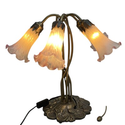 Lot 175 - Modern five-branch table lamp. In working...