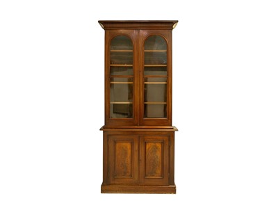 Lot 907 - A Victorian mahogany bookcase cabinet.