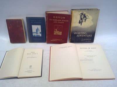 Lot 142 - A Selection of Vintage Books and a Map of Devon.