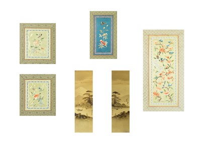 Lot 401 - A Chinese emboidered panel.