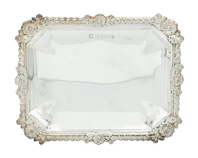 Lot 153 - A modern heavy silver waiter by Barker Ellis Silver Co.