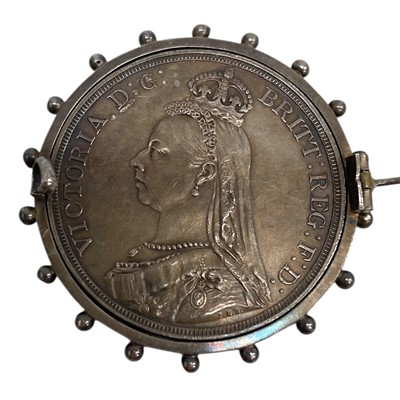 Lot 11 - A Queen Victoria Jubilee head silver crown...