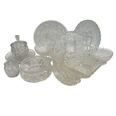 Lot 91 - A selection of Crystal and pressed glass.