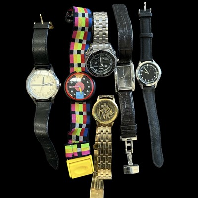 Lot 165 - Six fashion watches, including one Armani...