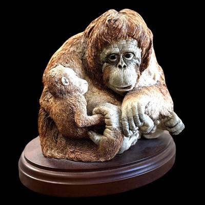 Lot 173 - A Sherratt and Simpson orangutan and baby,...