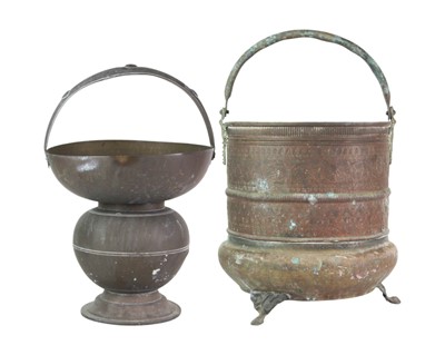 Lot 62 - A brass Indian Kamandalu water pot.