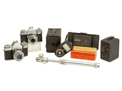 Lot 227 - Two Zeiss Contaflex cameras.