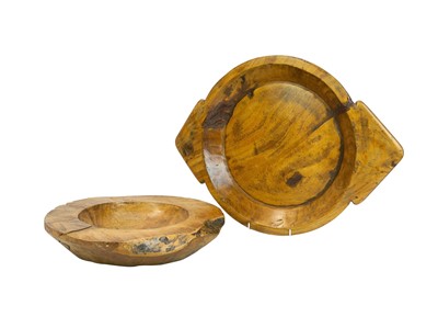 Lot 108 - A contemporary carved walnut bowl.