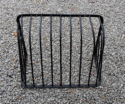 Lot 166 - A black painted steel hay rack.