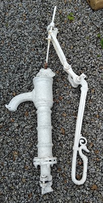 Lot 754 - A 19th century cast iron hand lever operated water pump.