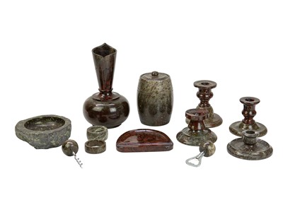 Lot 150 - A collection of Cornish serpentine.