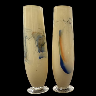 Lot 191 - A pair of mid-century Dalian ink spatter...