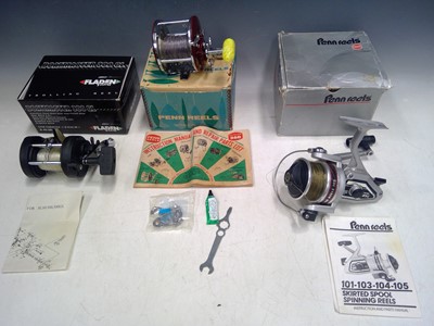 Lot 192 - A Vintage Penn Super Peer 309M Reel, a Penn...