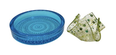 Lot 194 - A mid century Nuutajarvi 'Kastehelmi cobalt...