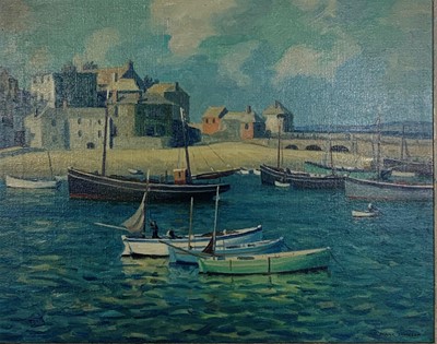 Lot 212 - Frank JAMESON (1899-1968) Boats in St Ives...