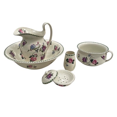 Lot 34 - A Couldon wash basin set comprising a wash...
